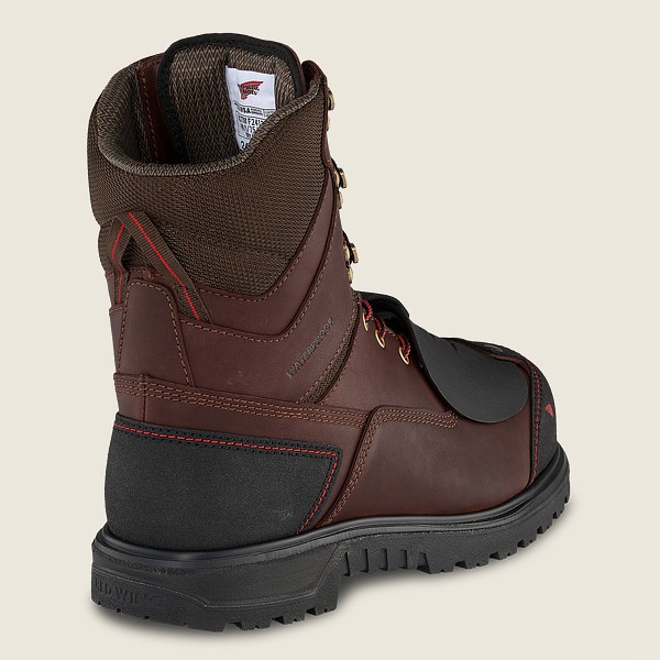 Red Wing Safety Boots Brnr Xp - 8-inch Waterproof Toe Metguard - Brown/Black - Mens XHF089142